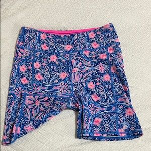 Lilly Pulitzer Blue and Pink Patterned Athletic Shorts